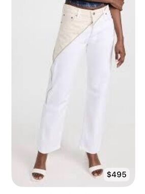 EB Denim White&Cream Two-Tone Jeans size 25